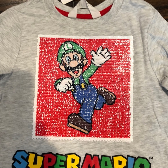mario flip sequin shirt